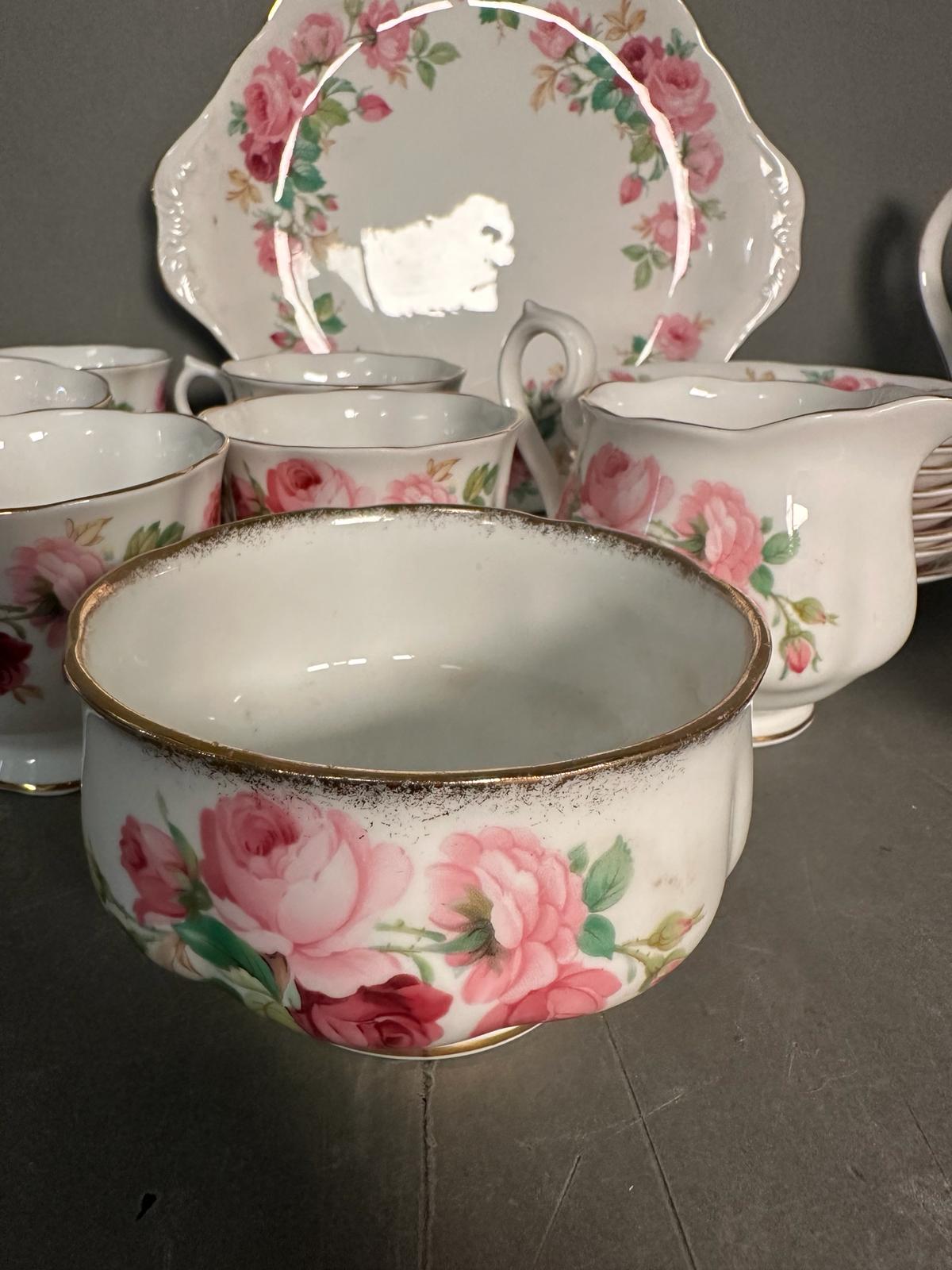 A part Royal Albert "Princess Anne" tea service to include tea pot, cups and saucers and cake plates - Image 5 of 5