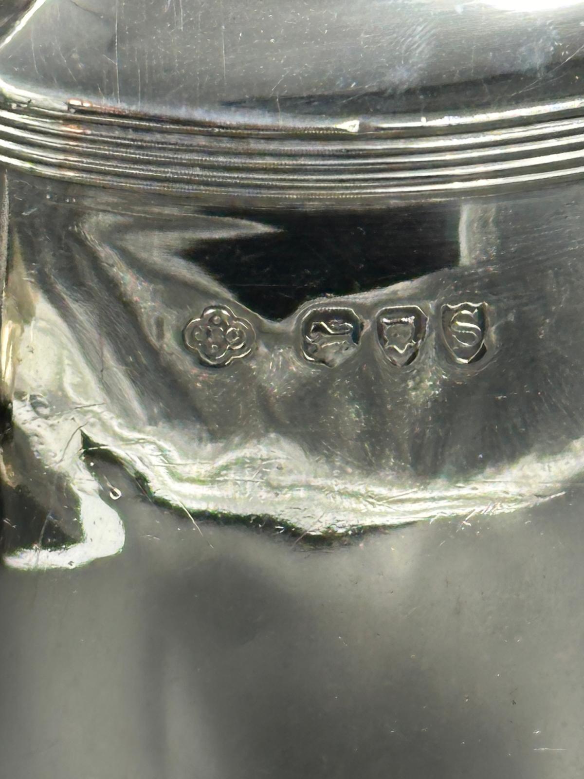 A silver coffee pot with ebonised handle and finial, approximate total weight 297g, height 17cm on - Image 2 of 2