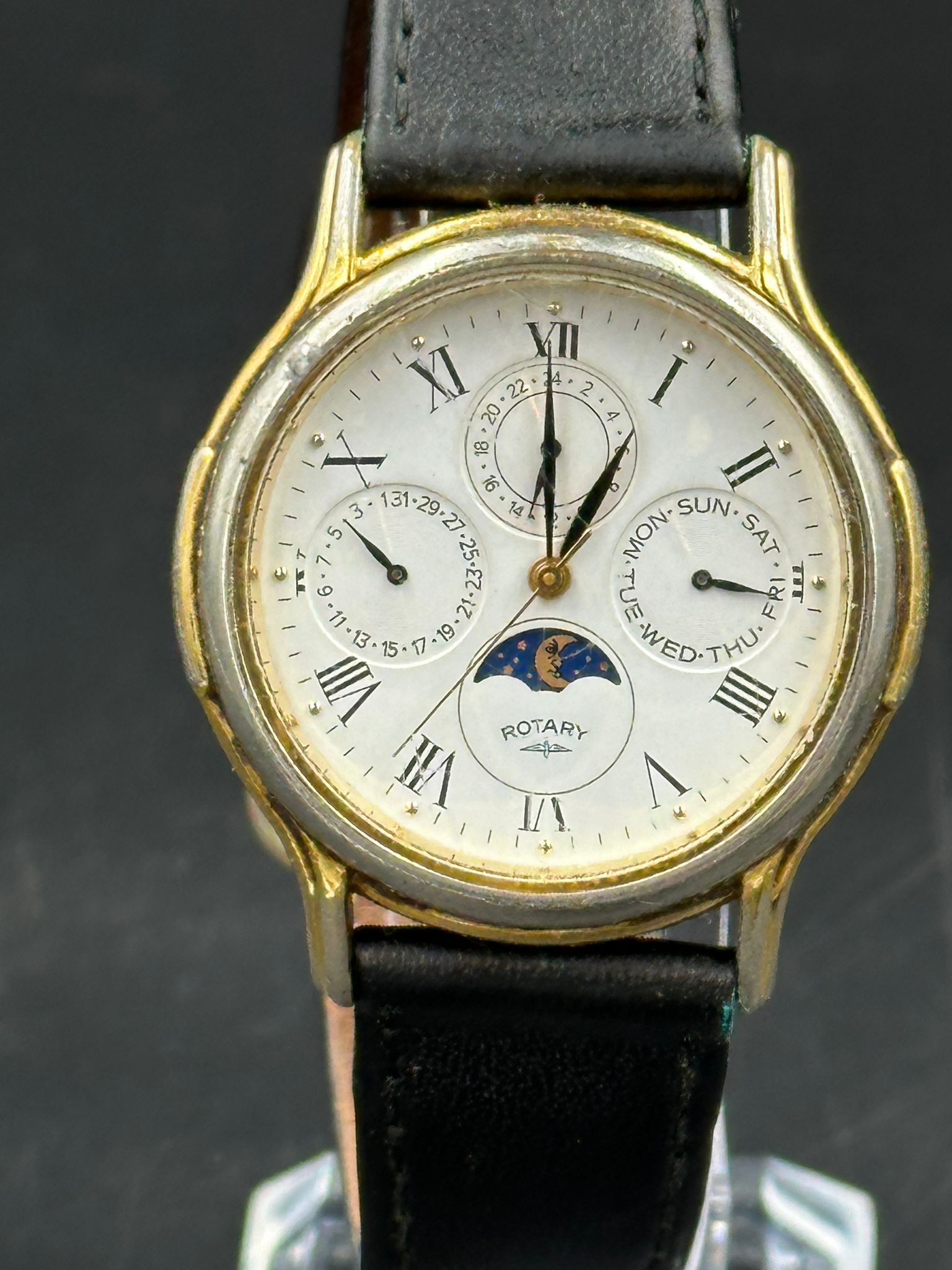 A Rotary, moon face watch. - Image 2 of 2