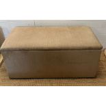 A large upholstered blanket box (H55cm W120cm D50cm)