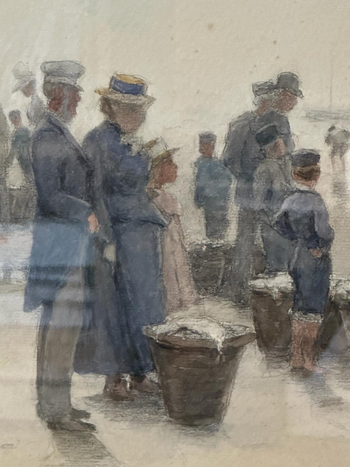 A water colour of a Dorset beach scene by Edward Van Goethean signed and dated 1899 lower right - Image 5 of 6