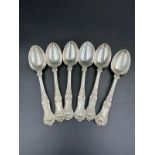 A set of six Walker & Hall silver teaspoons hallmarked for Sheffield 1901 combined weight of