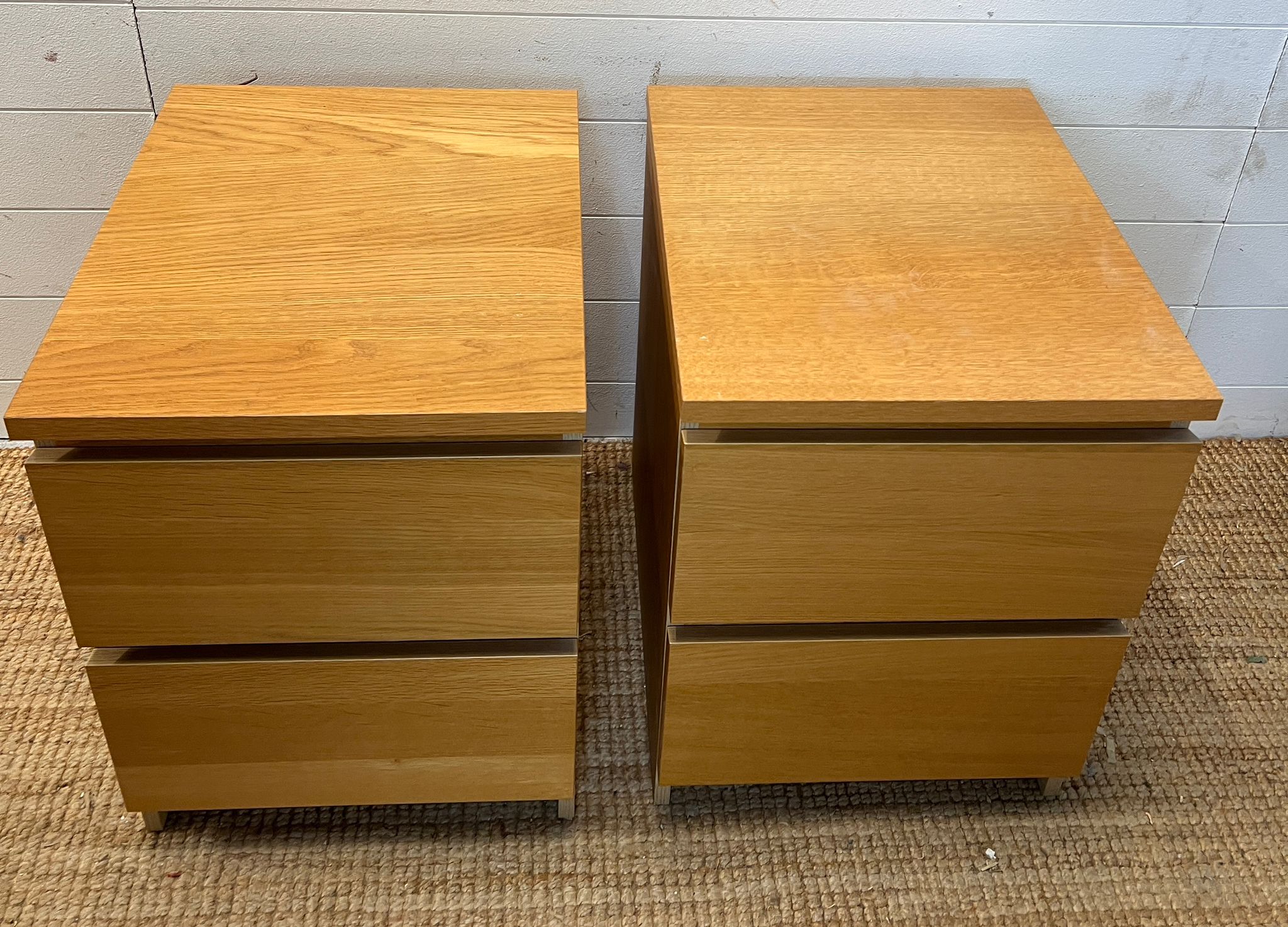 A pair of Ikea Malm bedsides (H55cm W48cm D40cm) - Image 3 of 4