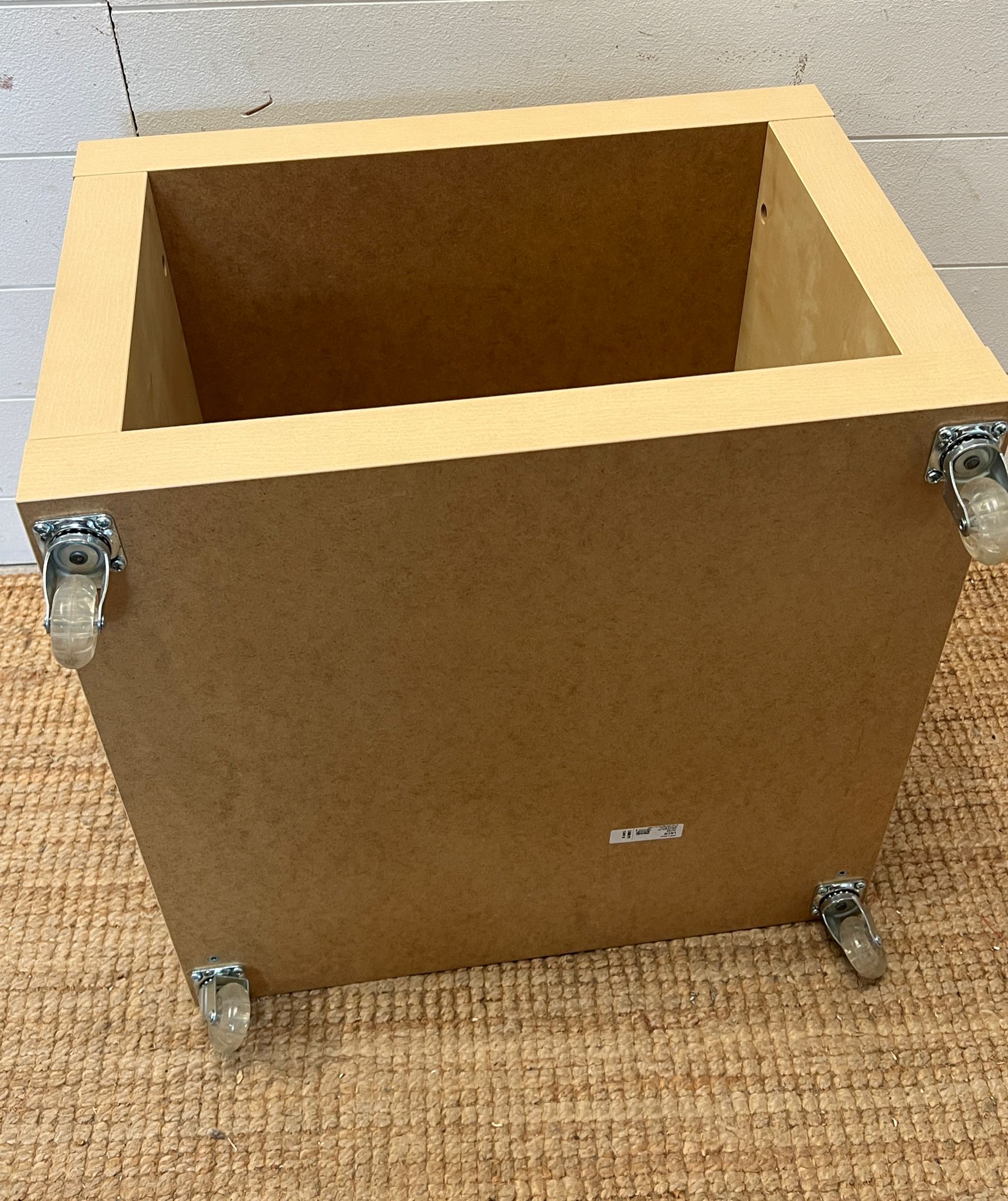 An Ikea cube storage table on wheels (H44cm Sq54cm) - Image 4 of 4