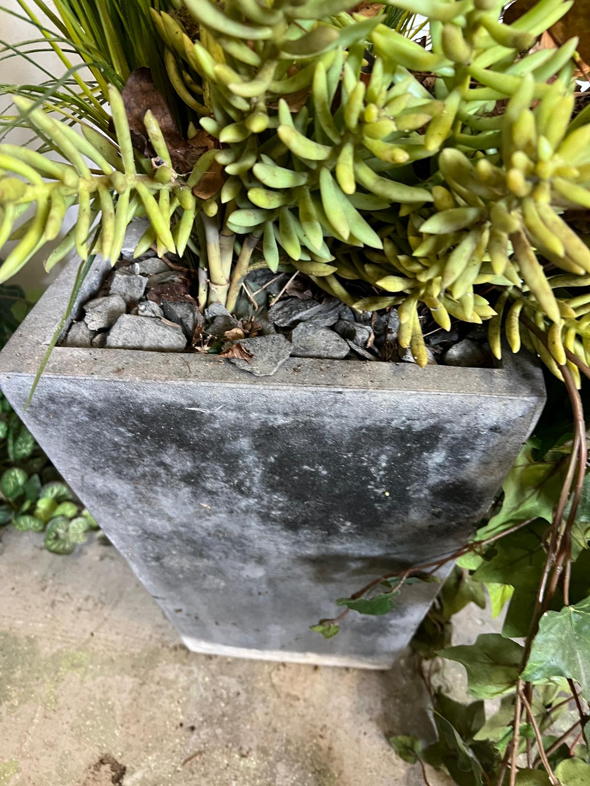 Two garden planters with faux perennial plants (H35cm) - Image 2 of 3