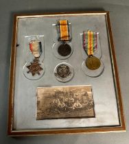 WW1 British 1914-15 Star War & Victory Medal Trio for 1986 PTE A Horton Middlesex Regiment along