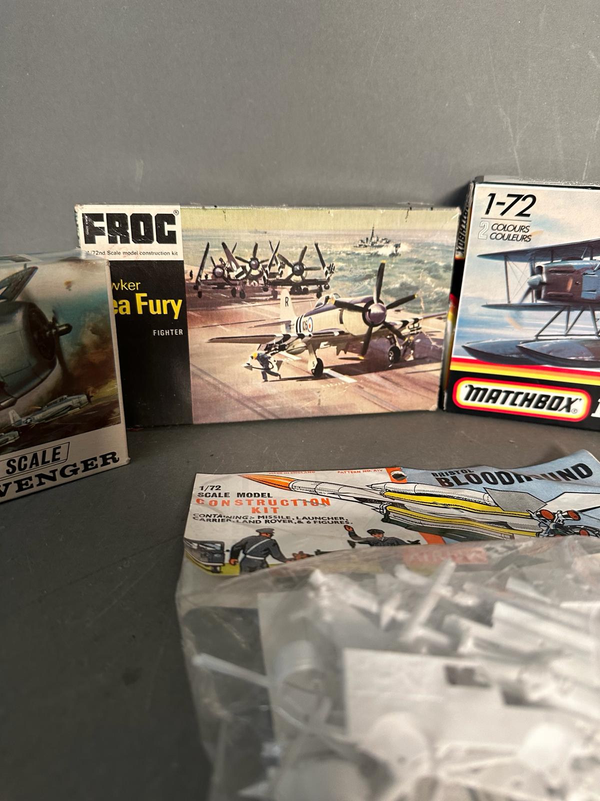 A selection of boxed and unboxed model kits to include Matchbox, Airfix and Frog - Image 7 of 8