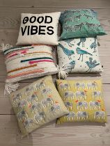 Six various cushions