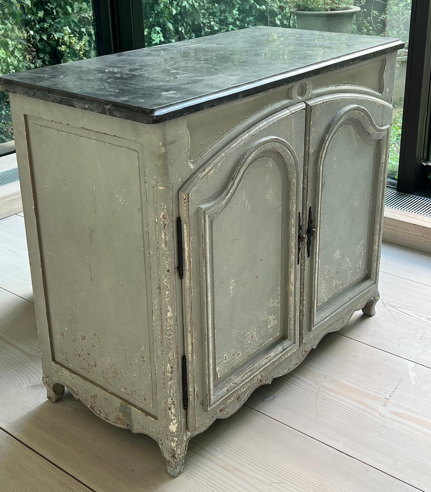 A French style side cabinet with marble top (H87cm W100cm D50cm) - Image 3 of 4