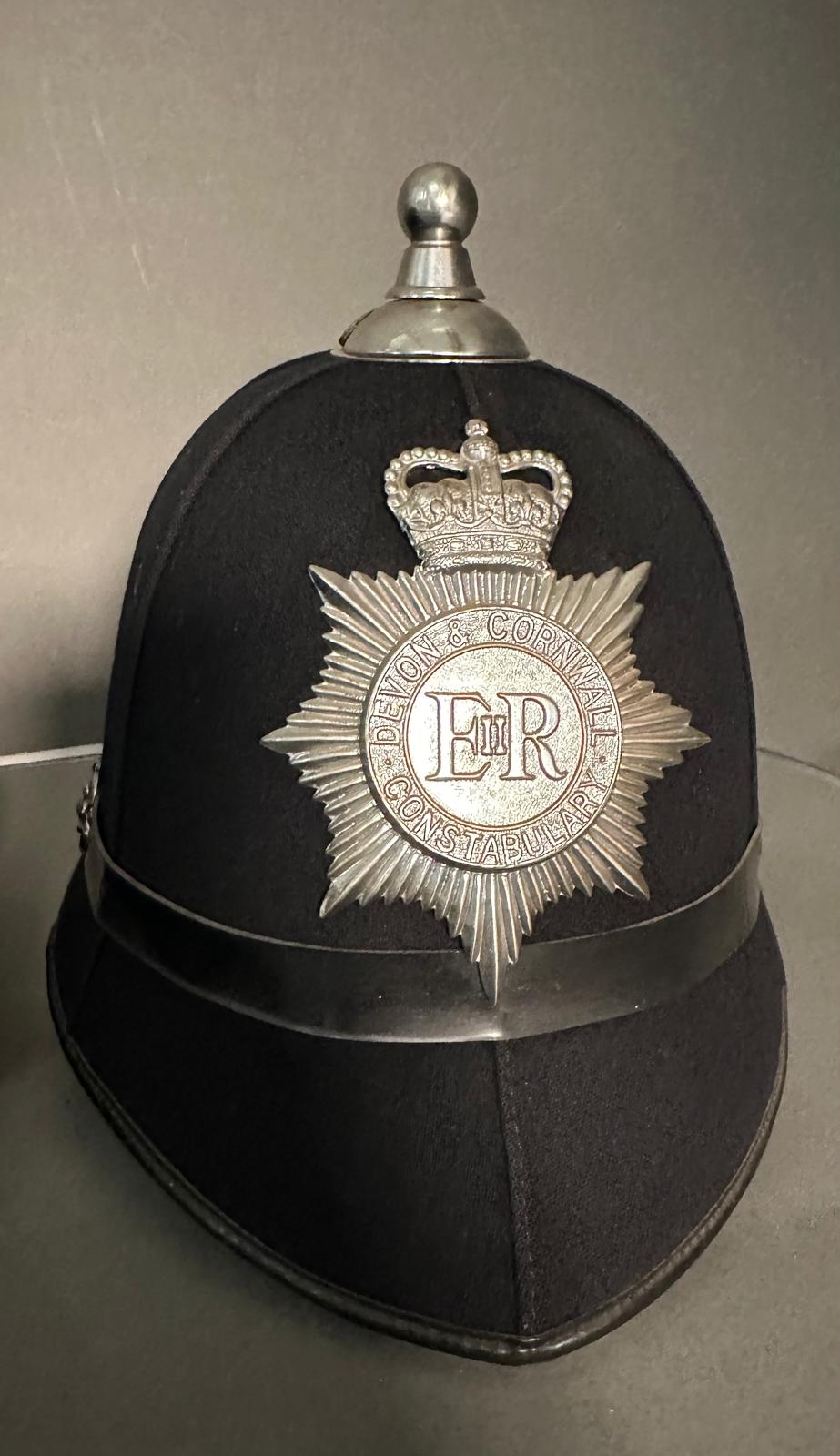 Three vintage police helmets. Humberside, West Midlands and Devon and Cornwall forces - Image 6 of 7