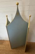 A painted screen divider with finial top (H154cm W121cm open)