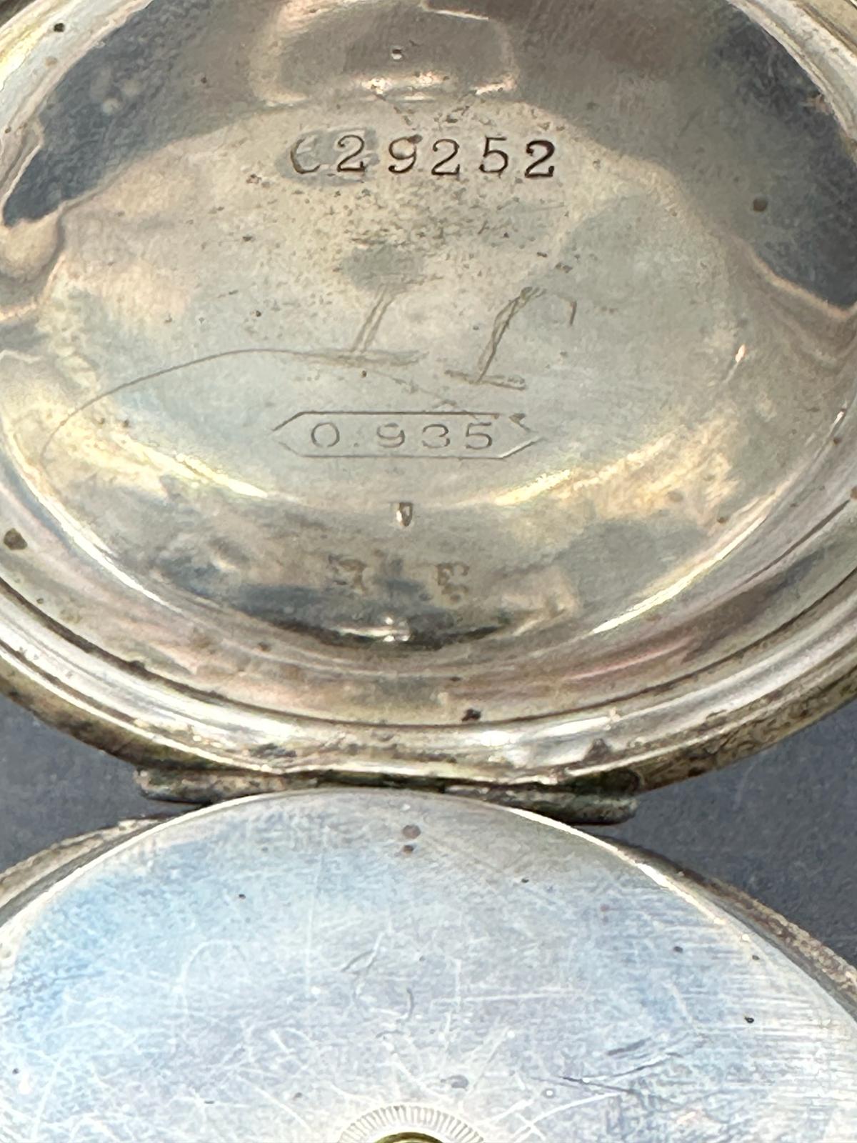 A gentleman's silver cased open face pocket watch - Image 6 of 6