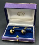 A pair of Georg Jensen 18ct gold, cuff links, with an approximate weight of 11.5g, circa 1970's.