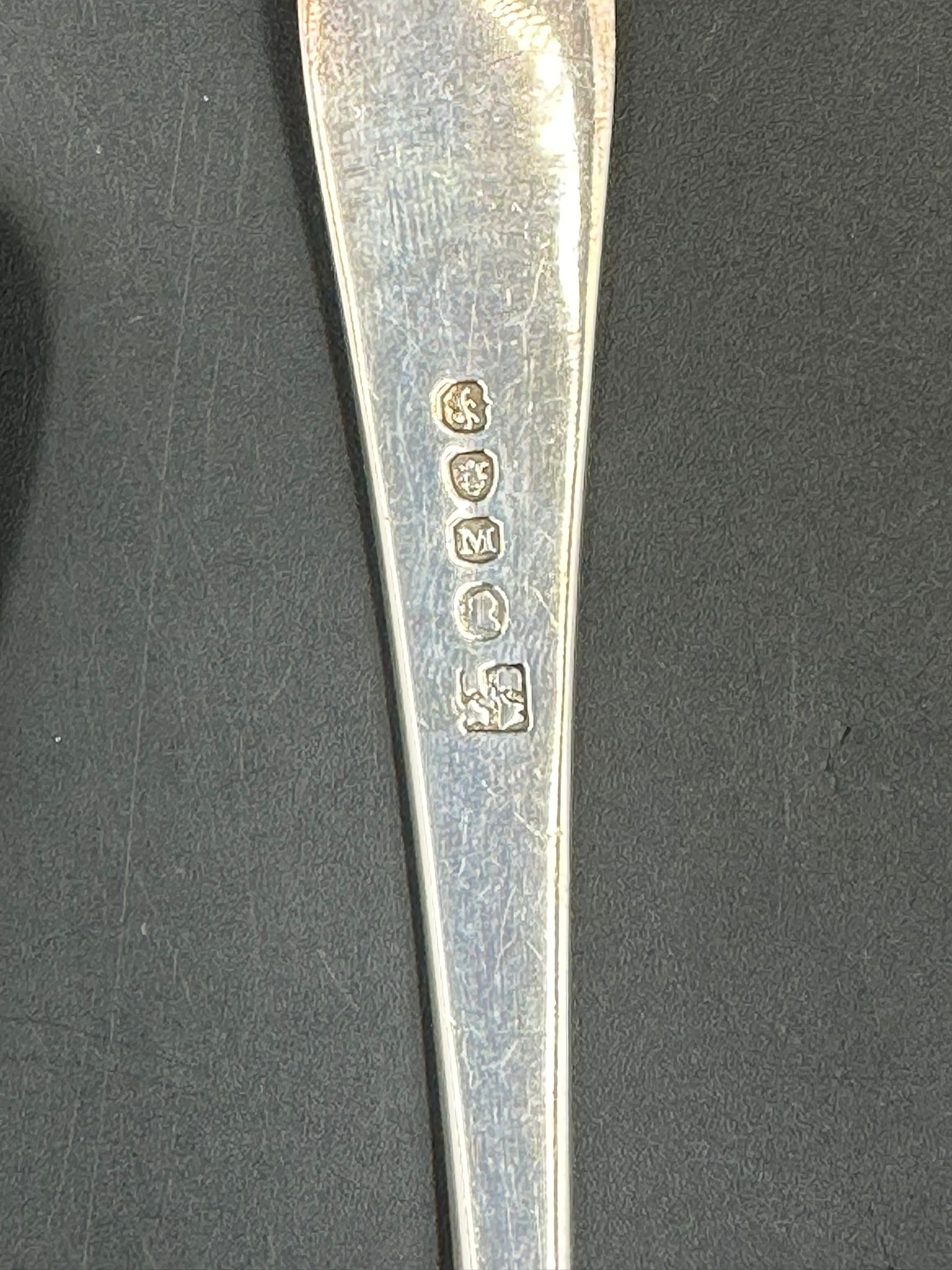 Three silver spoons,two late 18th Century and the other hallmarked for London 1807 - Image 6 of 6