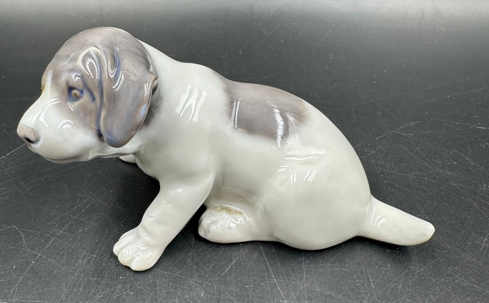 A Beswick figure of a Dalmation dog (8.5cm High) along with a Royal Copenhagen porcelain puppy. - Image 4 of 4