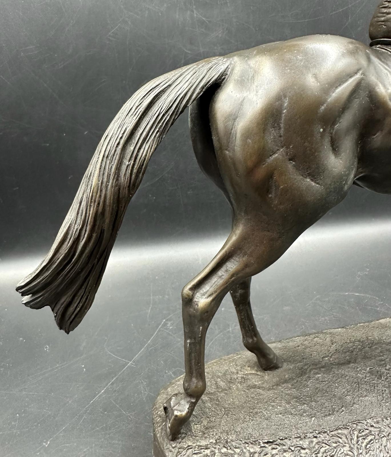 A spelt figure titled "On Parade Horse by David Geenty - Image 3 of 4