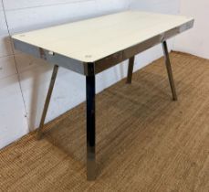A glass platform style Studio desk (H74cm W120cm D60cm)