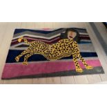 "Tiger Lady" hand woven rug, 100% wool by Joanne Hynes 160cm x 230cm