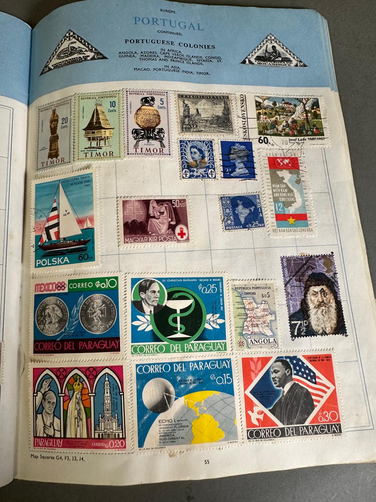 An album of UK and world stamps, various countries to include China, Germany and Russia. - Image 5 of 6