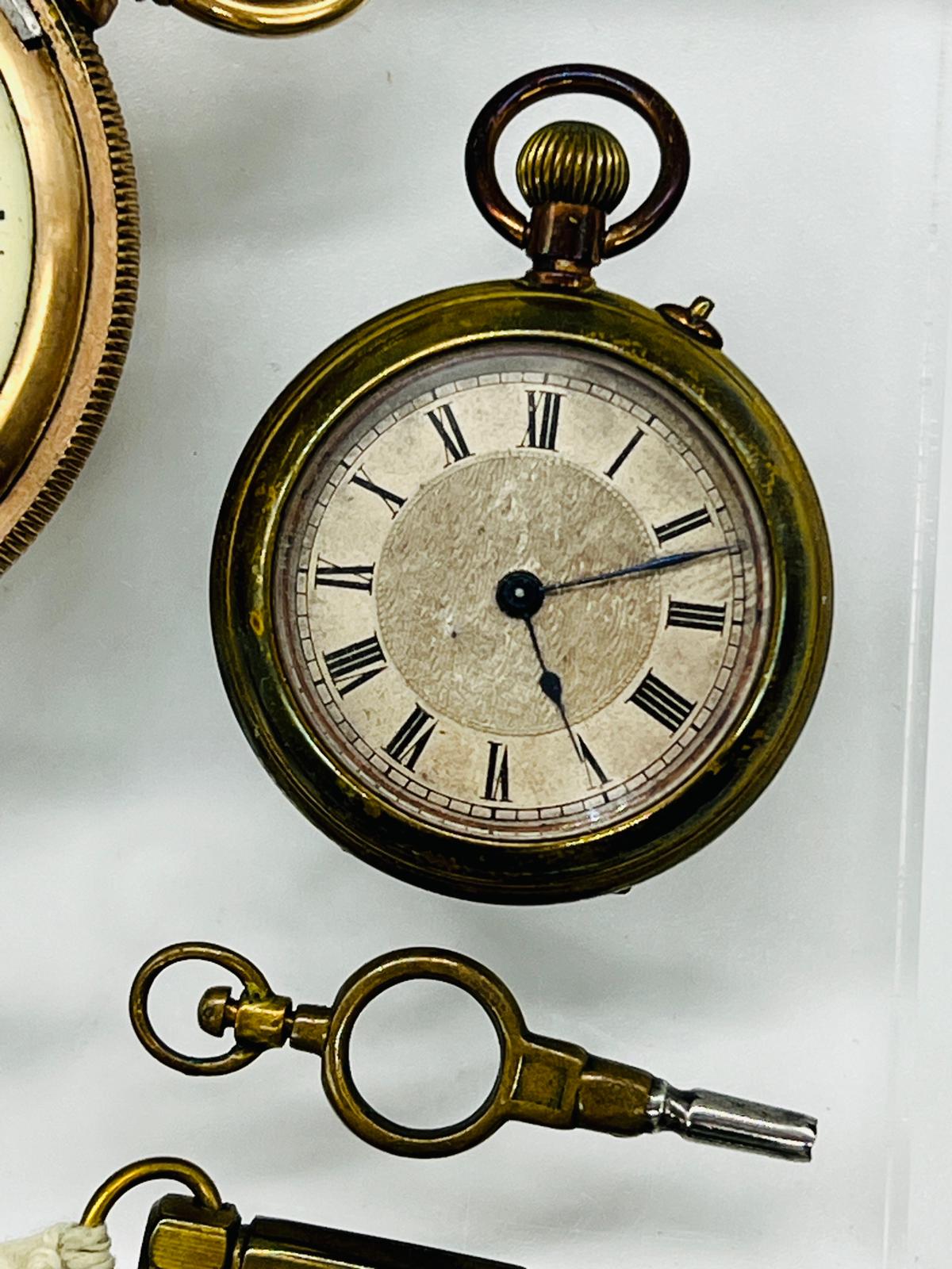 Two brass pocket watches - Image 3 of 4