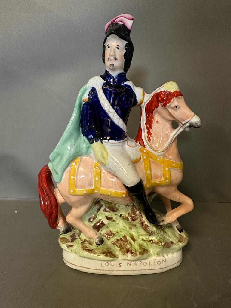 Two Staffordshire flatbacks of Louis Napoleon and the Empress of France - Image 2 of 5