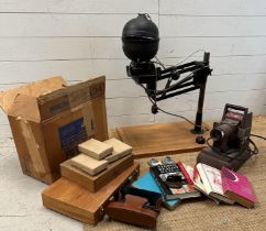 A large quantity of vintage photographic equipment and ephemera to include a Leitz enlarger, a