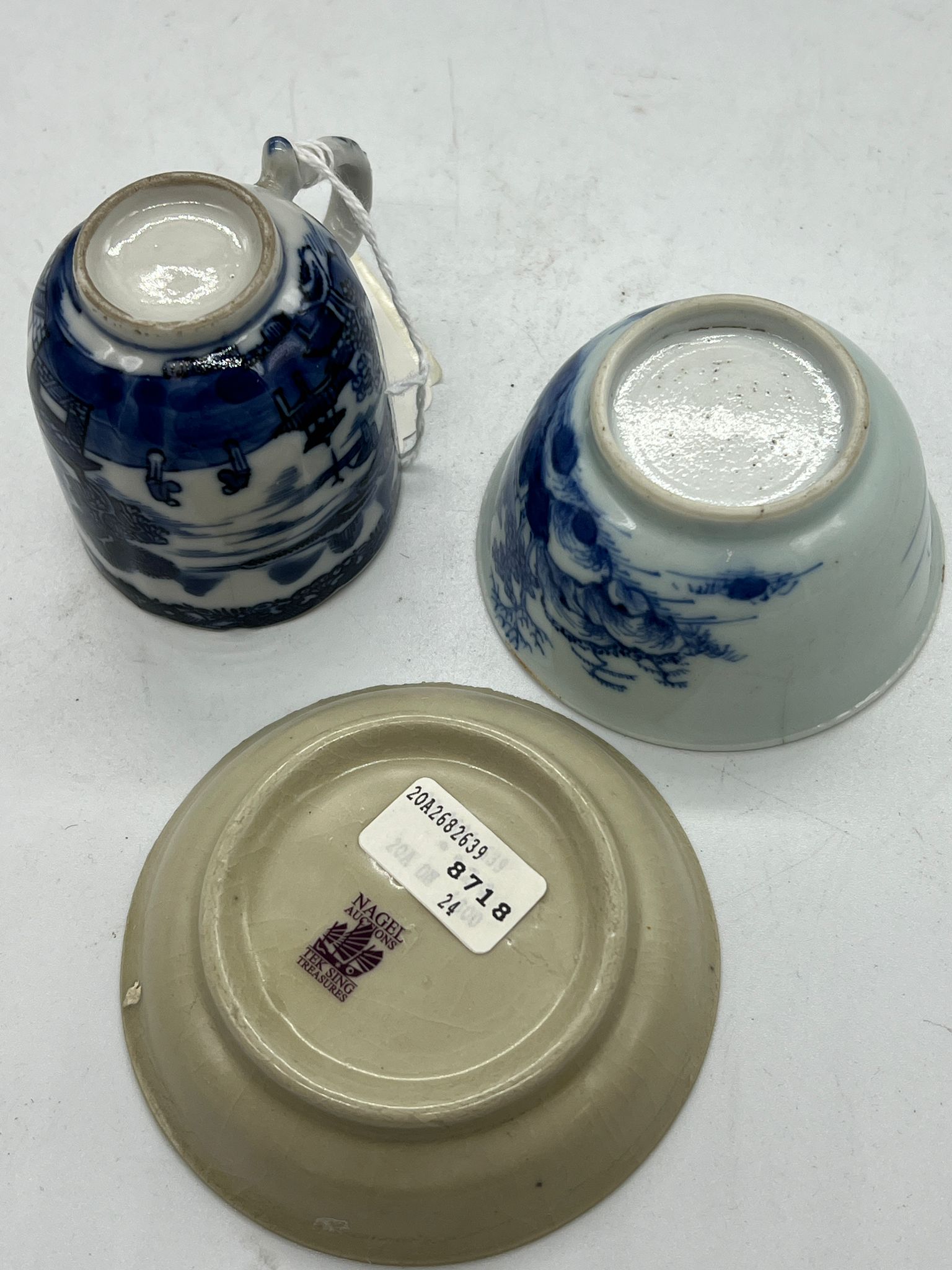 Three pieces of porcelain including cups and saucers - Image 3 of 6