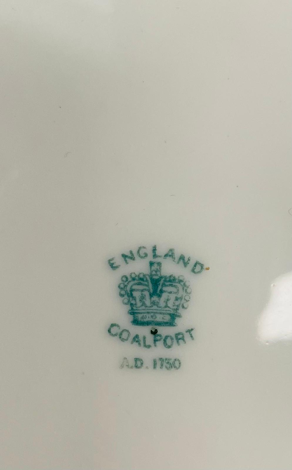 A selection of five early 20th century Coalport hand painted plates with blue grounds, under an acid - Image 8 of 12