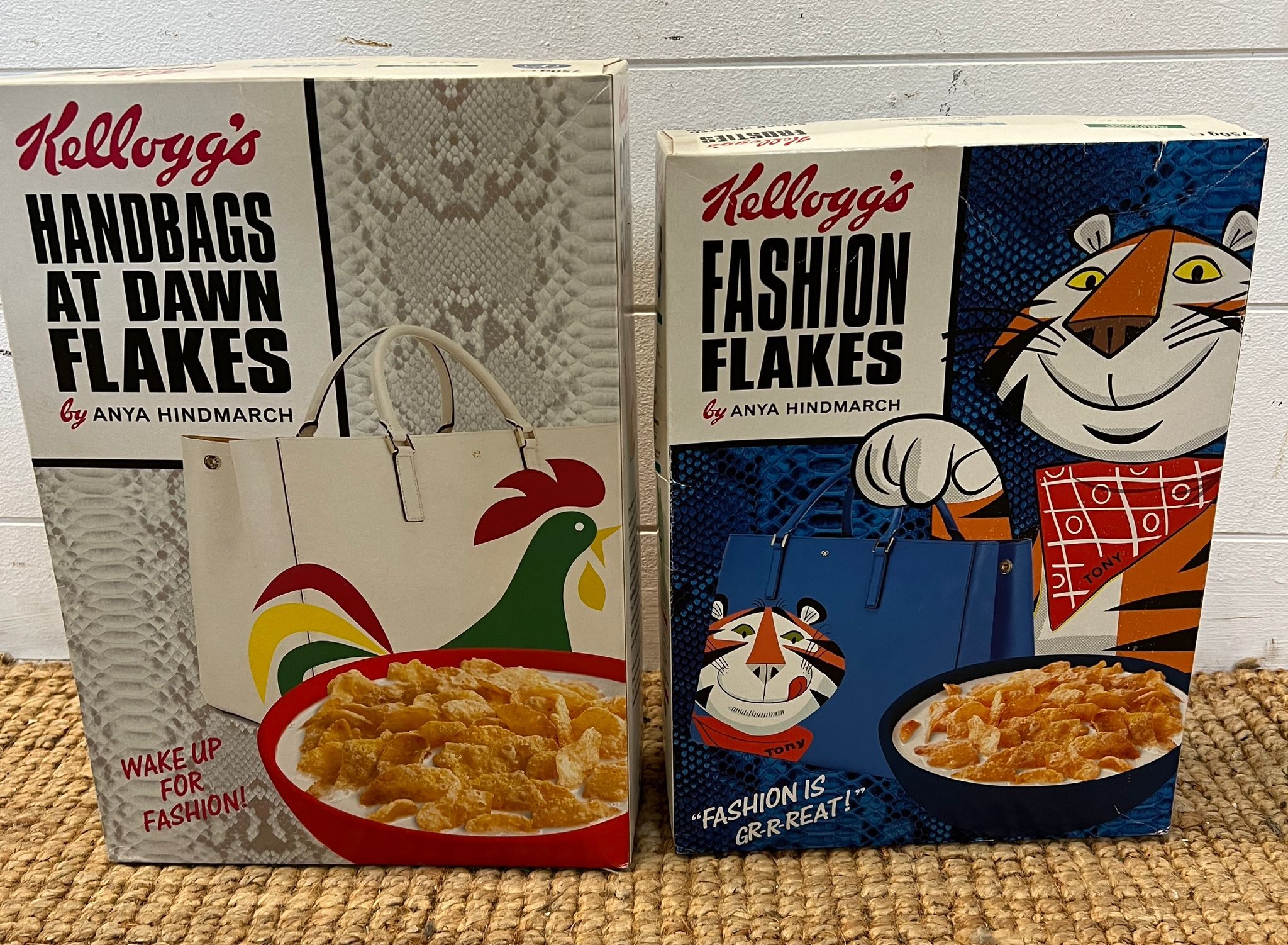 Two boxes of Kelloggs Anya Hindmarch special editions cornflakes boxes unopened - Image 3 of 3