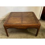 An Art Deco style square coffee table (93cm x 93cm x 43cm)