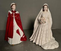 Two boxed Royal Worcester figures of HRH Queen Elizabeth the second