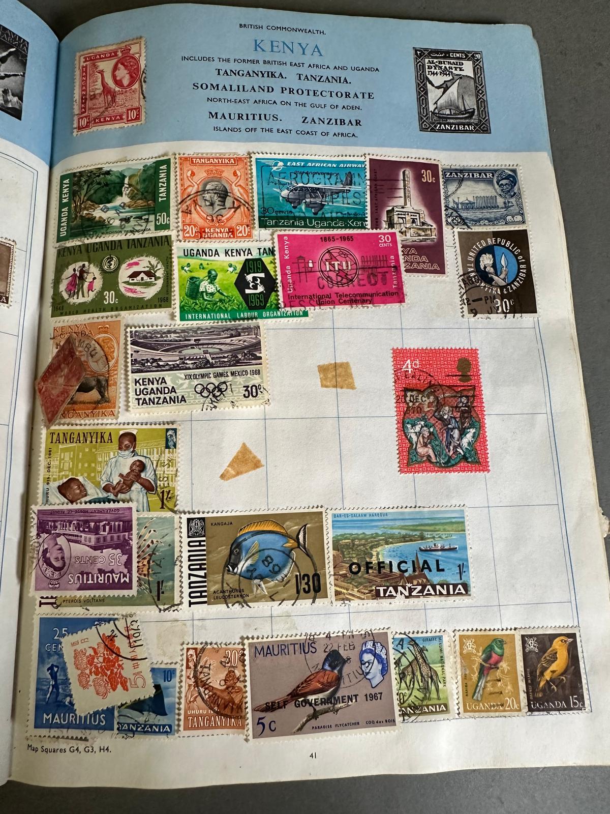 An album of UK and world stamps, various countries to include China, Germany and Russia. - Image 2 of 6