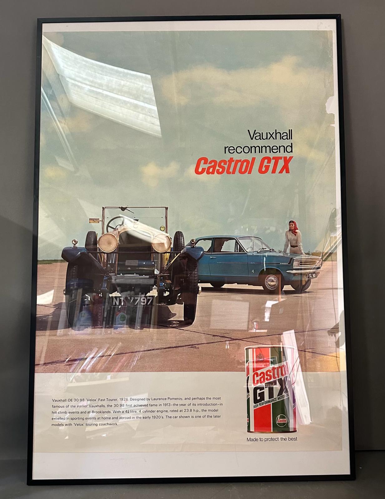 A vintage Vauxhall recommend Castrol GTX featuring the Vauxhall O3 30/98 Velox Tourer