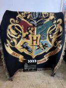 Harry Potter tapestry crest throw along with Warner Bros clapper board 170cm x 133cm