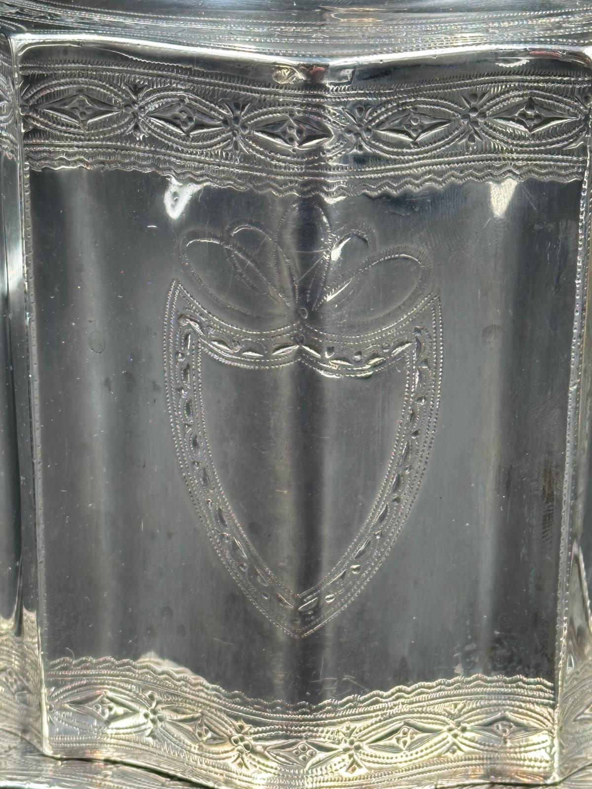 A Georgian silver teapot on stand, hallmarked for Edinburgh 1816 with a makers mark of AS, with a - Image 3 of 4