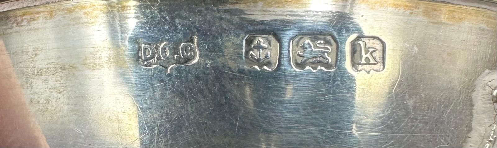 Two silver christening bowls, hallmarked for Birmingham 1909 (Total weight 52.7g) - Image 2 of 4