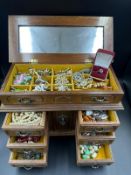 A jewellery box with a selection of quality costume jewellery