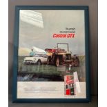 A vintage Triumph Recommend Castrol GTX featuring The 1907 6 cylinder Standard 67cm x 97cm