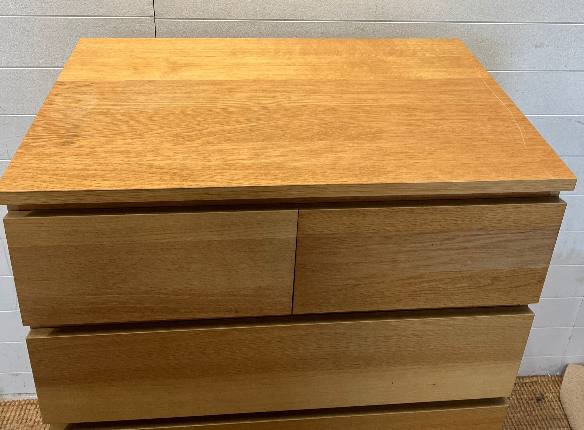 An Ikea Malm chest of drawers, four long and two short drawers (H123cm W80cm D48cm) - Image 2 of 3