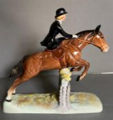 A Beswick figure of a lady riding a hunter AF
