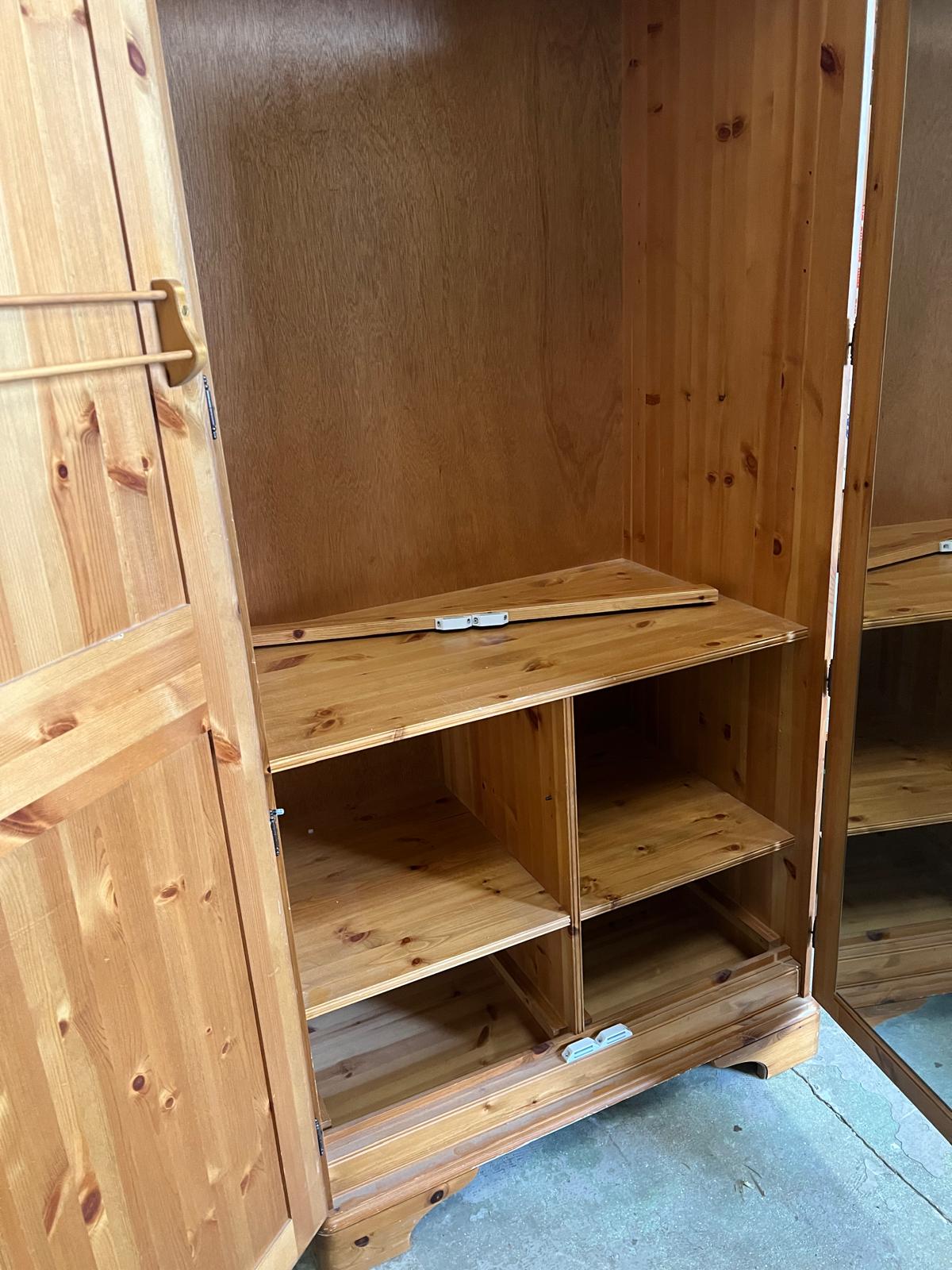 A pine double wardrobe by Ducal (H192cm W98cm D61cm) Condition Report Wear and scratches throughout, - Image 6 of 7
