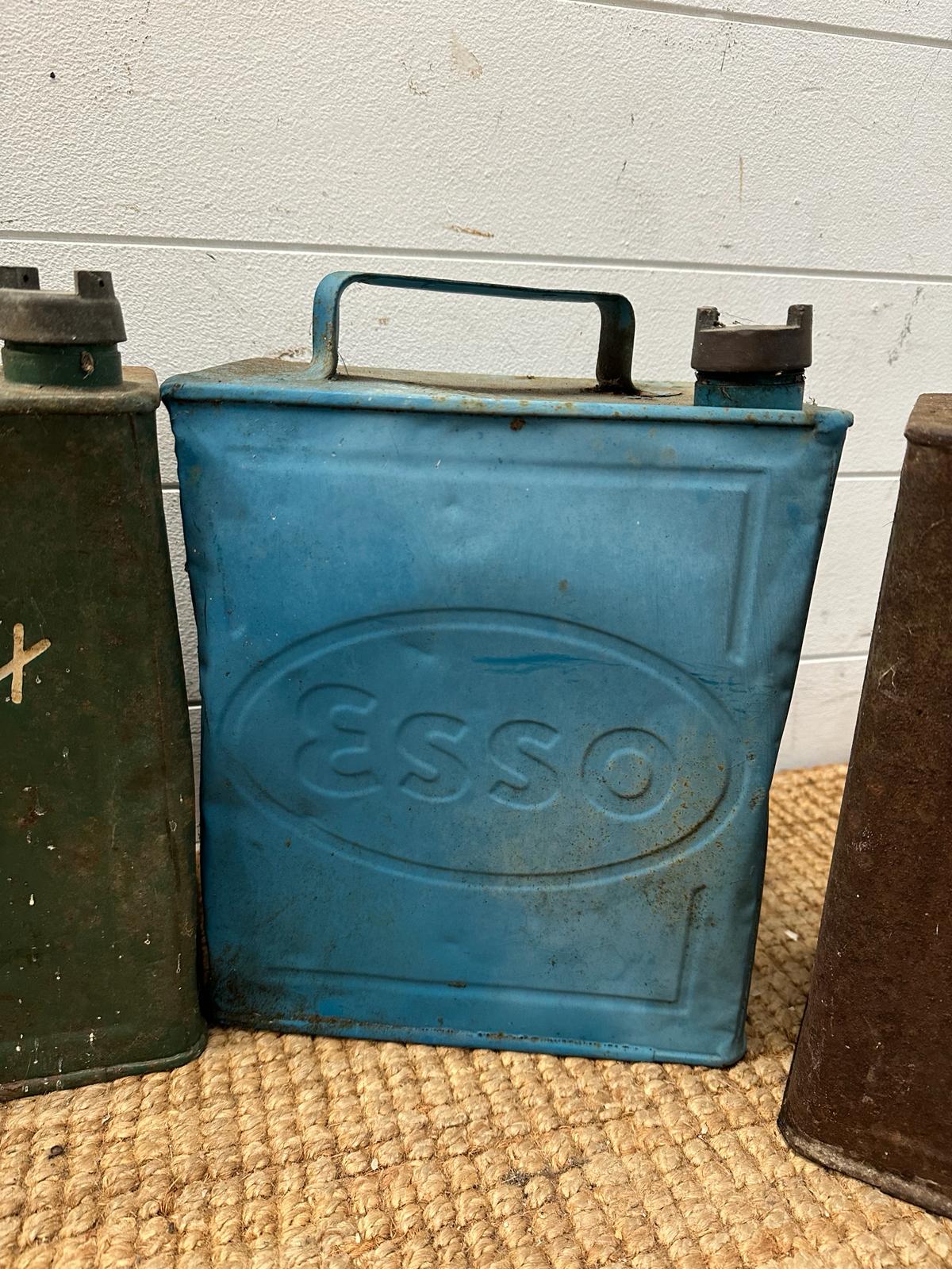 Four vintage fuel cans to include Shell-Mex, Esso ad Shell Aviation Spirit - Image 4 of 5