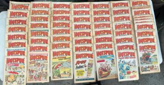A collection of vintage Hotspur comics from the 1960's and 1970's