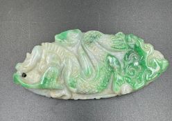 A Chinese jade carved pendant, approximate weight of 74g