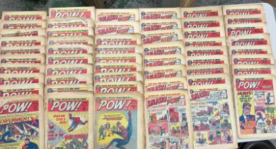 A long continuous run of vintage “POW” comics to include issue 1-3