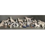 An extensive collection of ornamental dalmatians various makers to include Beswick