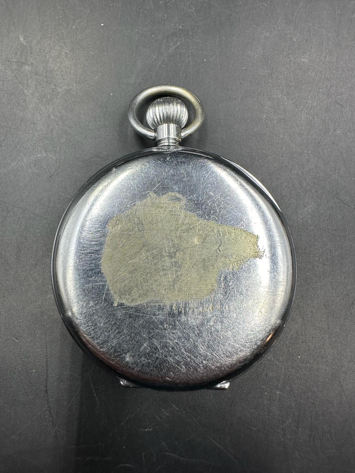 A vintage Bravingtons Renown pocket watch in a nickel chromium plated cess - Image 6 of 6