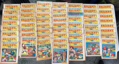 A collection of vintage Valiant comics from the 1960's and 1970's