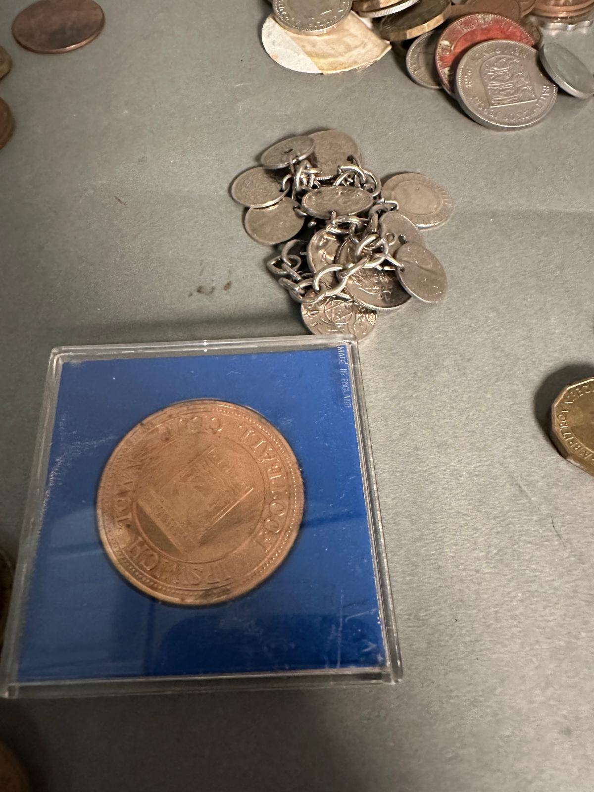 A selection of world coins, various denominations, countries and conditions, including a coin - Image 6 of 6