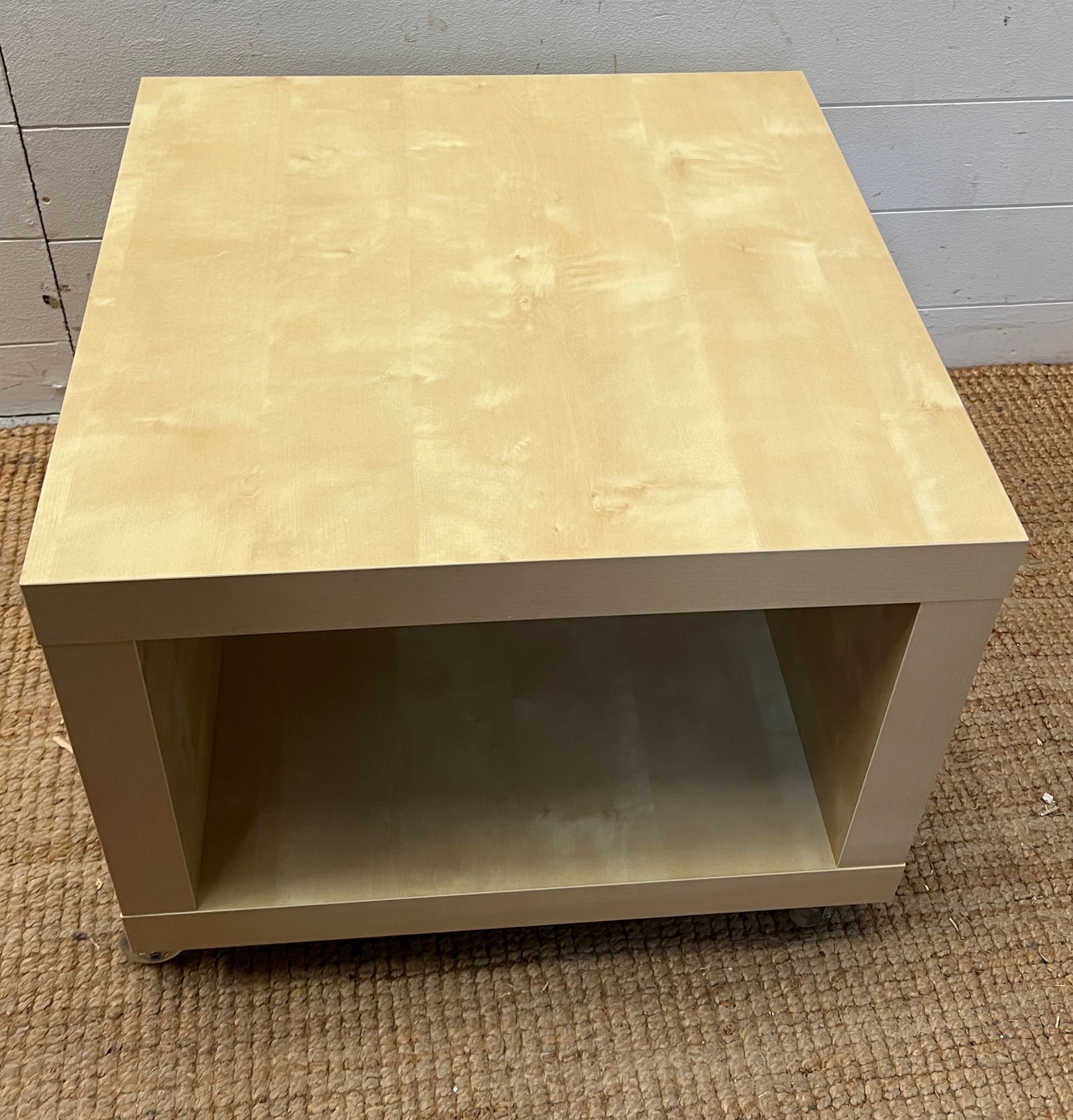 An Ikea cube storage table on wheels (H44cm Sq54cm) - Image 2 of 4